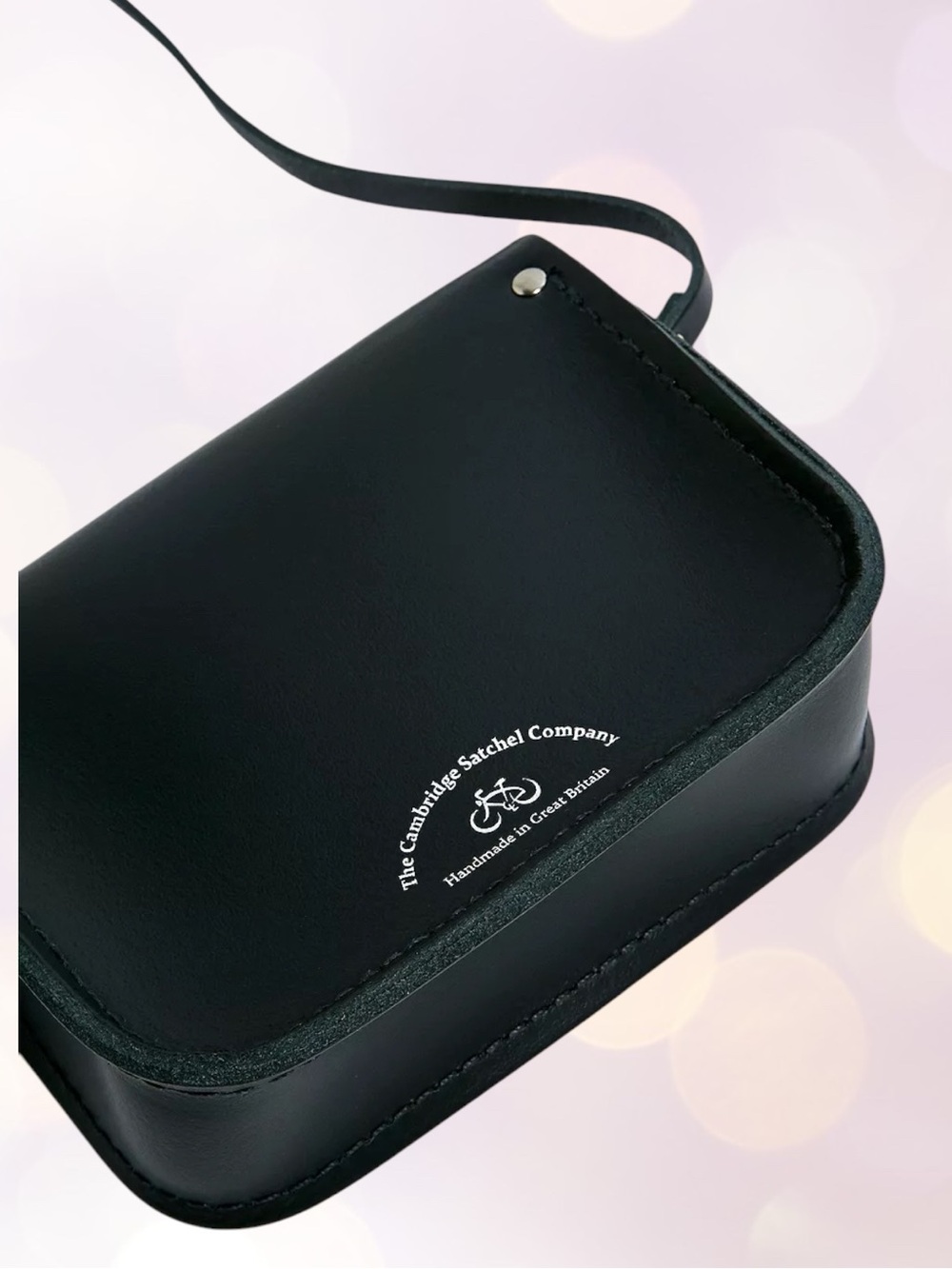 The Cambridge Satchel Company • Black & Ivory Leather Tiny Crossbody Satchel Bag